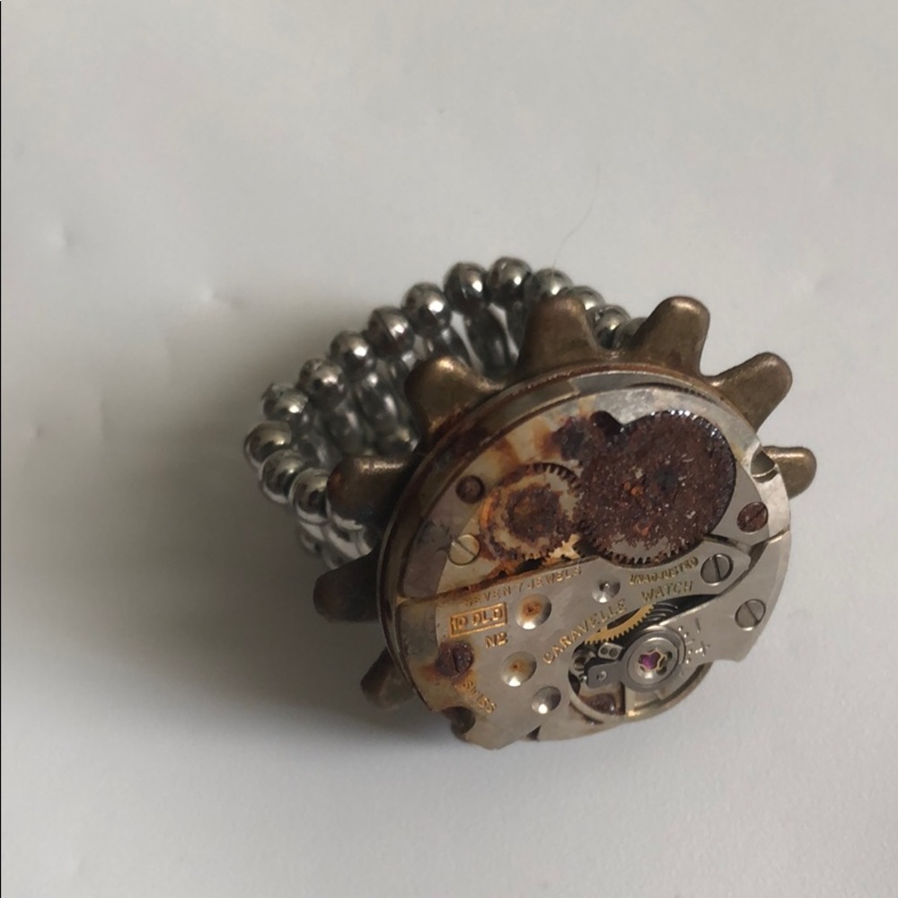Women’s handmade watch ring.